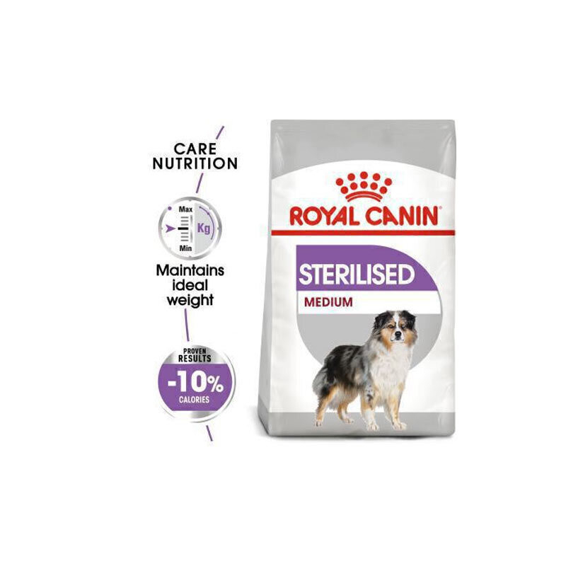  تصویر ویژگی‌های غذای خشک سگ عقیم شده رویال کنین Royal Canin Medium Sterilised وزن 3 کیلوگرم 