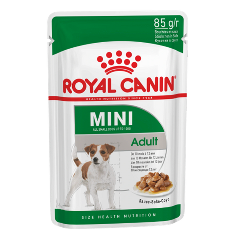 عکس پوچ غذای تر سگ رویال کنین Royal Canin Mini Adult وزن 85 گرم