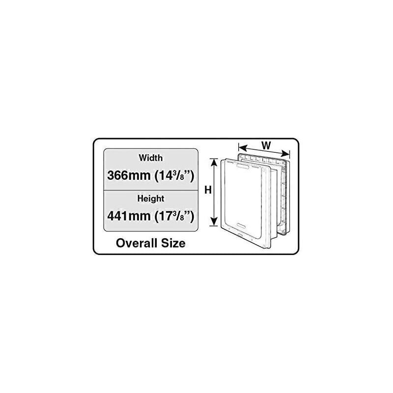  عکس انذازه های نصب درب ورود و خروج سگ سایز بزرگ داگ میت Dog Mate Dog Doors Size XL 