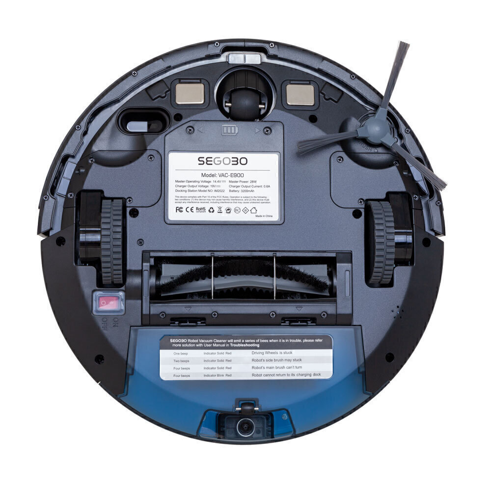  تصویر جارورباتیک سگوبو Segobo Robatic Vacuums E900 ظرفیت 3200 میلی آمپر از نمای پشت 