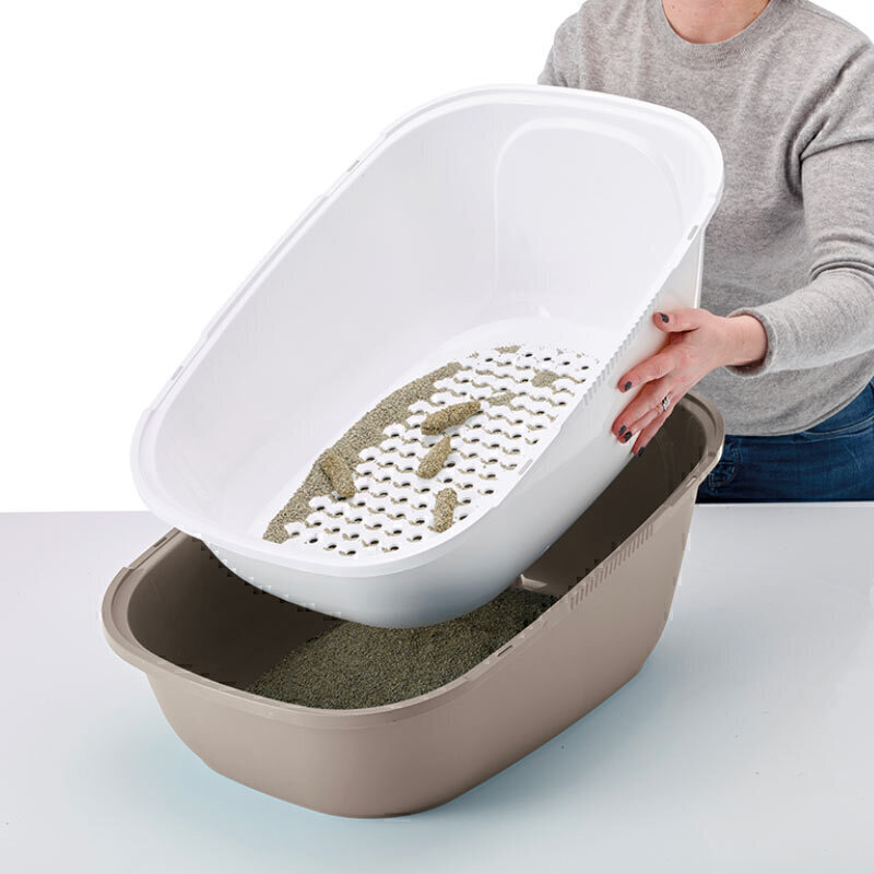 تصویر جزئیات ظرف خاک مسقف گربه نستور جانبو ساویک Savic Nestor Jumbo Toilet Home