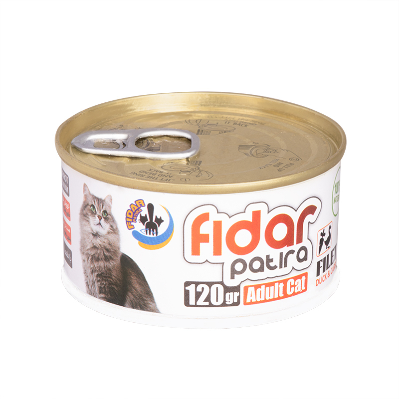  عکس کامل کنسرو غذای گربه فیدار مدل Adult Duck & Carrot وزن 120 گرم 