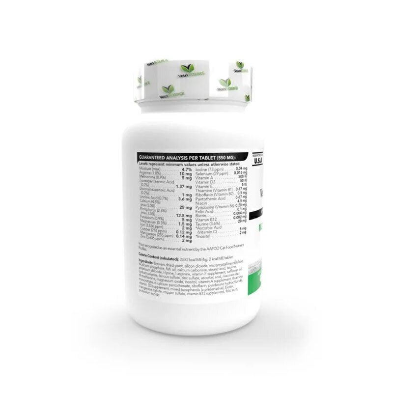  عکس بسته بندی قرص مولتی‌ ویتامین گربه وتری ساینس VetriScience Multivitamin For Cat Tablet بسته 90 عددی از پهلو 