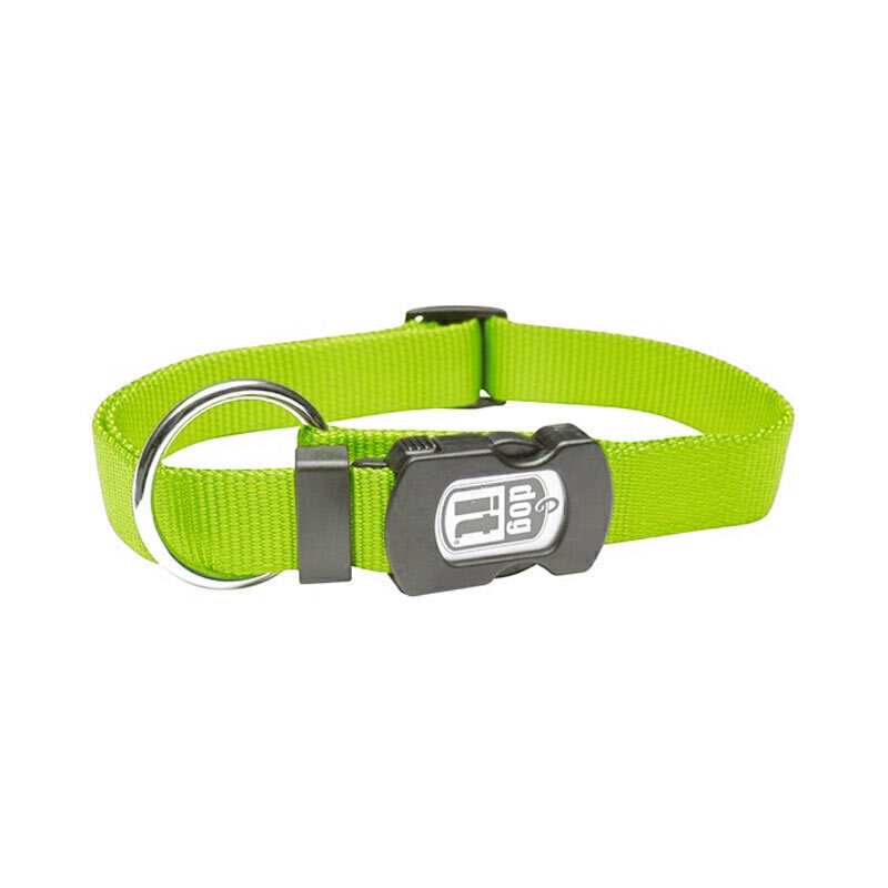  عکس قلاده گردنی تسمه ای بدون لید سگ هاگن Hagen Dogit Nylon Collar Without Leash سایز L رنگ سبز 