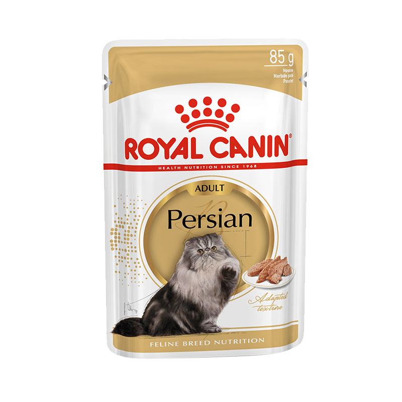  عکس بسته بندی پوچ گربه رویال کنین مدل Persian Adult وزن 85 گرم 
