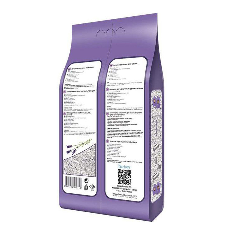  عکس پشت بسته بندی خاک گربه ون کت مدل Lavender وزن 10 کیلوگرم 