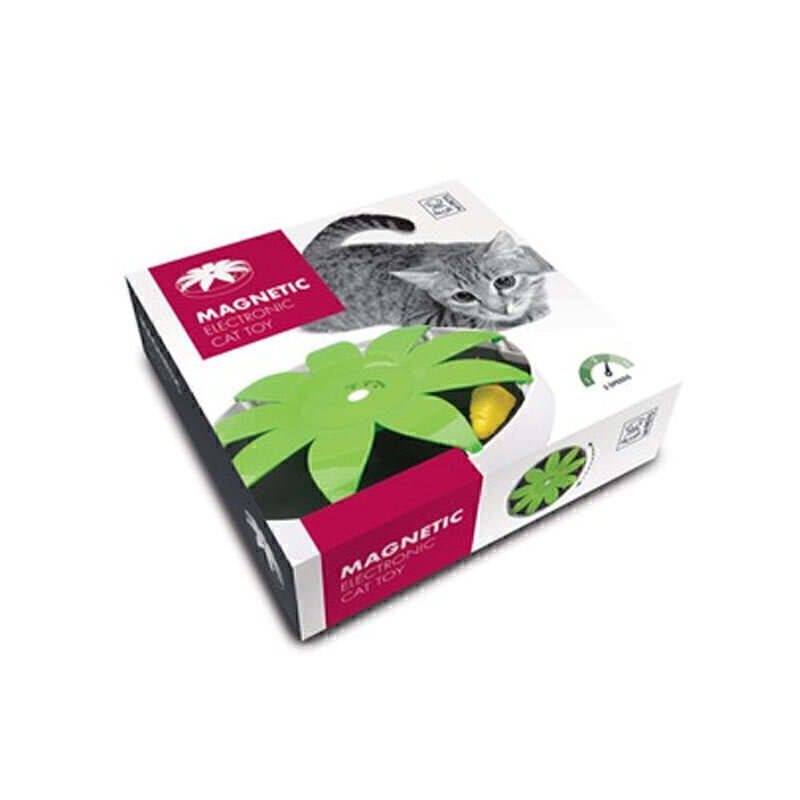 تصویر بسته بندی اسباب بازی اتوماتیک گرد گربه ام پت M-Pets Magnetic Interactive Cat Toy 