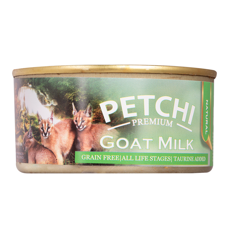  عکس کنسرو غذای بچه گربه پتچی مدل Goat Milk وزن 120 گرم 