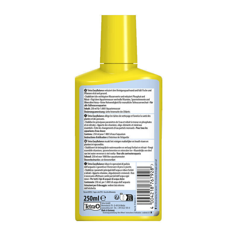  عکس یطری محلول متعادل کننده آب تترا Tetra Easy Balance حجم 100 میلی لیتر از پشت 