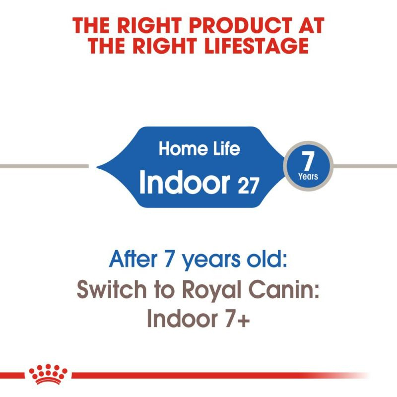  توضیحات غذای خشک گربه رویال کنین مدل Indoor Home Life وزن 1 کیلوگرم 