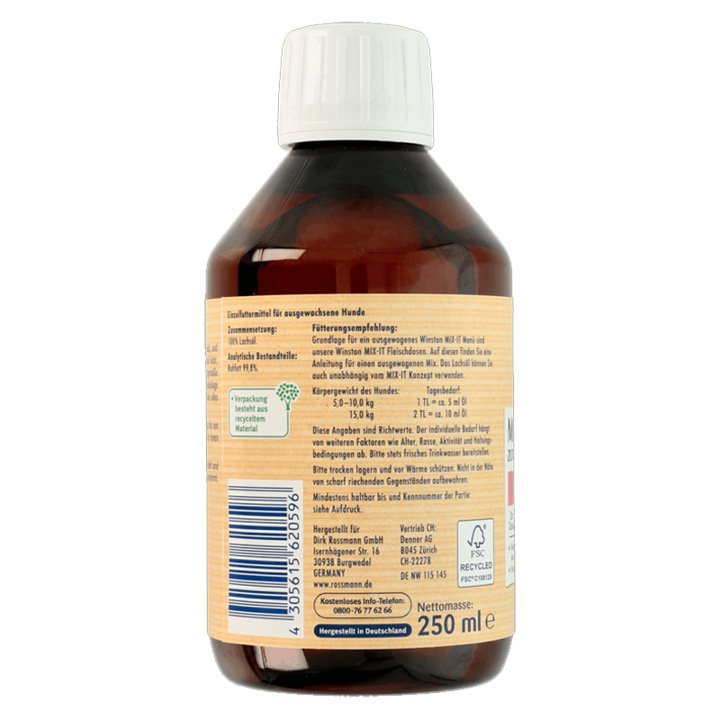  تصویر 2 مکمل روغن ماهی سگ وینستون Winston Mix-It حجم 250 میلی لیتر 