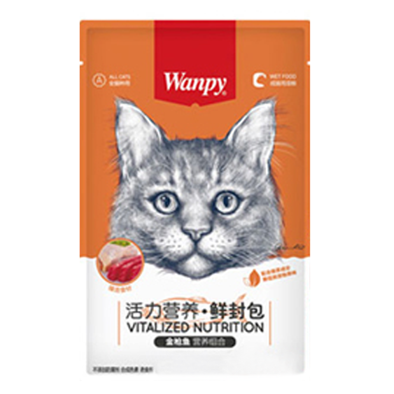  عکس بسته بندی پوچ گربه ونپی مدل Tuna and Chicken وزن ۸۰ گرم 