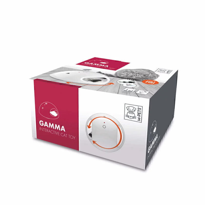 تصویر بسته بندی اسباب بازی اتوماتیک صدادار گربه ام پت M-Pets Gamma Interactive Cat Toy