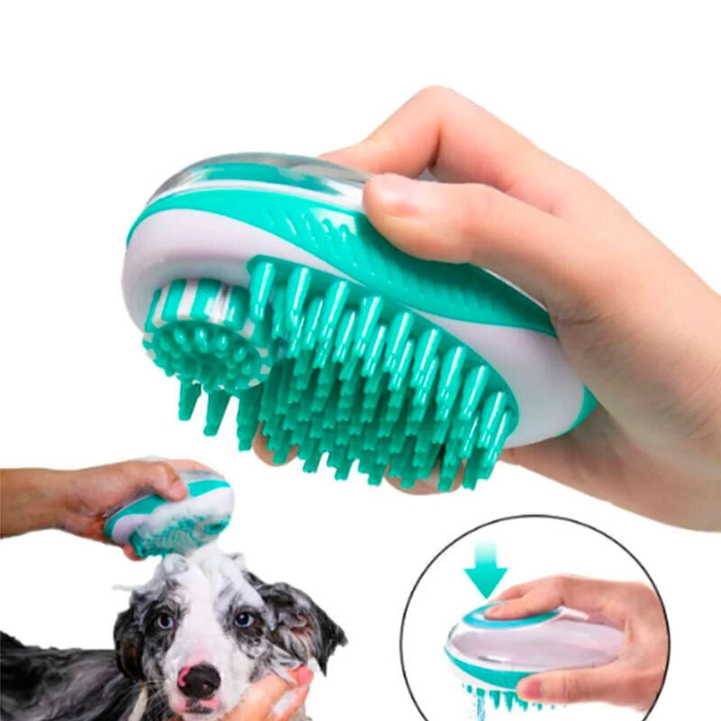  تصویر نحوه استفاده لیف تخم مرغی سگ و گربه راب ایز Rubeaz Soap Dispenser & Brush 