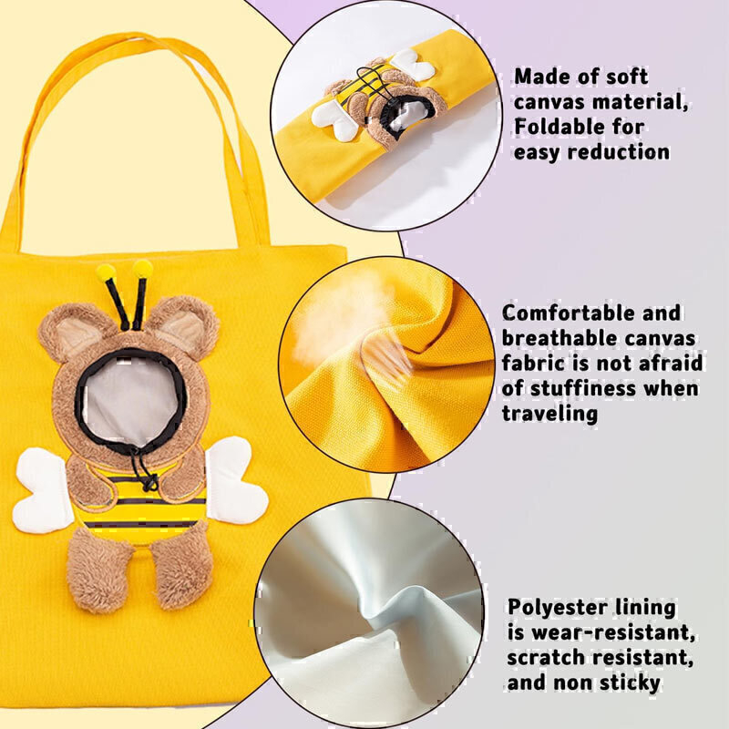  تصویر ویژگی ساک حمل زنبوری سگ و گربه لیهوری Lihuori Dog & Cat Beeg Bag 