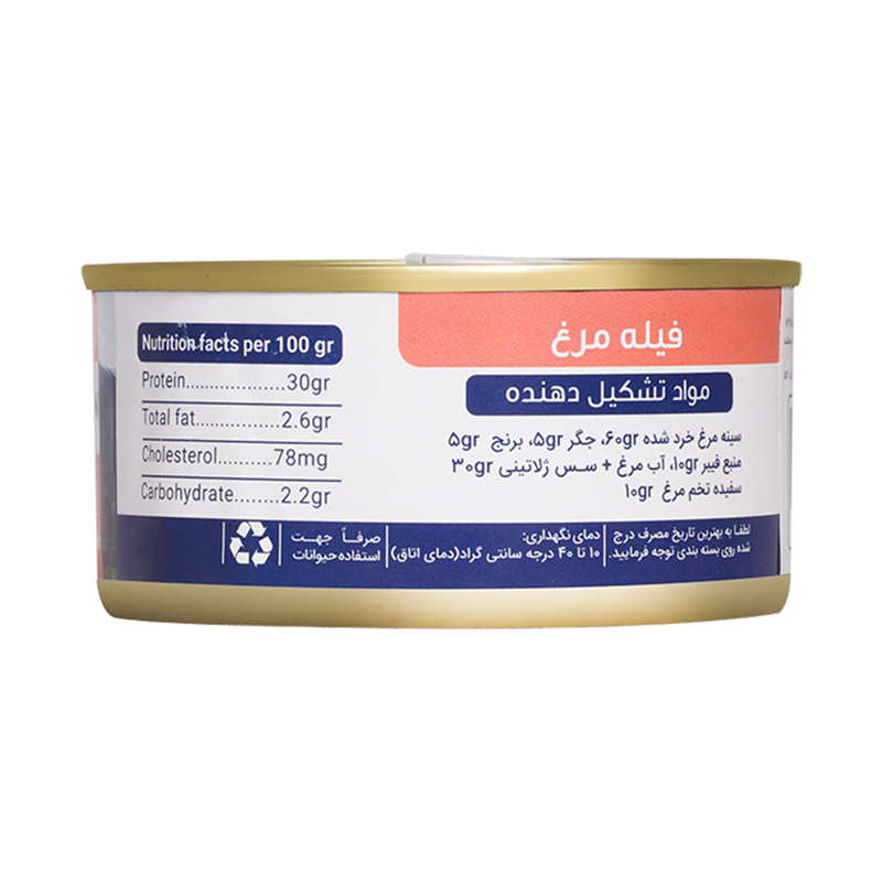  عکس راهنمای تغذیه کنسرو غذای سگ آلما مدل Chicken وزن 120 گرم 