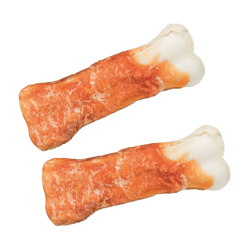  تصویر 2 تشویقی سگ استخوانی تریکسی با طعم مرغ Trixie Chewing Bones وزن 120 گرم 