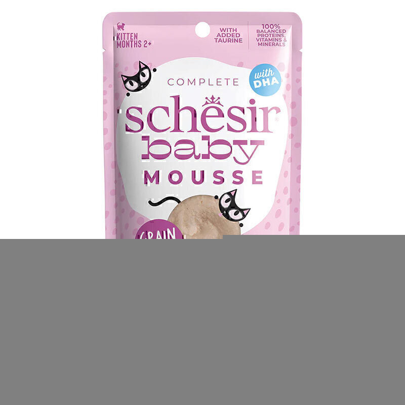  عکس بسته‌بندی پوچ بچه گربه شسیر با طعم مرغ و جگر مرغ Schesir Baby Mousse With Chicken and Chicken Liver وزن 70 گرم 